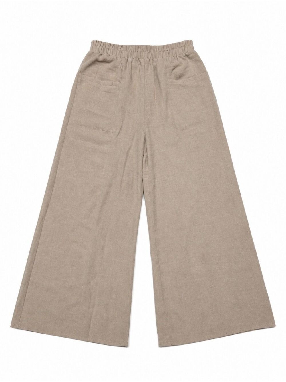 Zenana Beige Taupe Wide Leg Pull-On Pants Size Small New